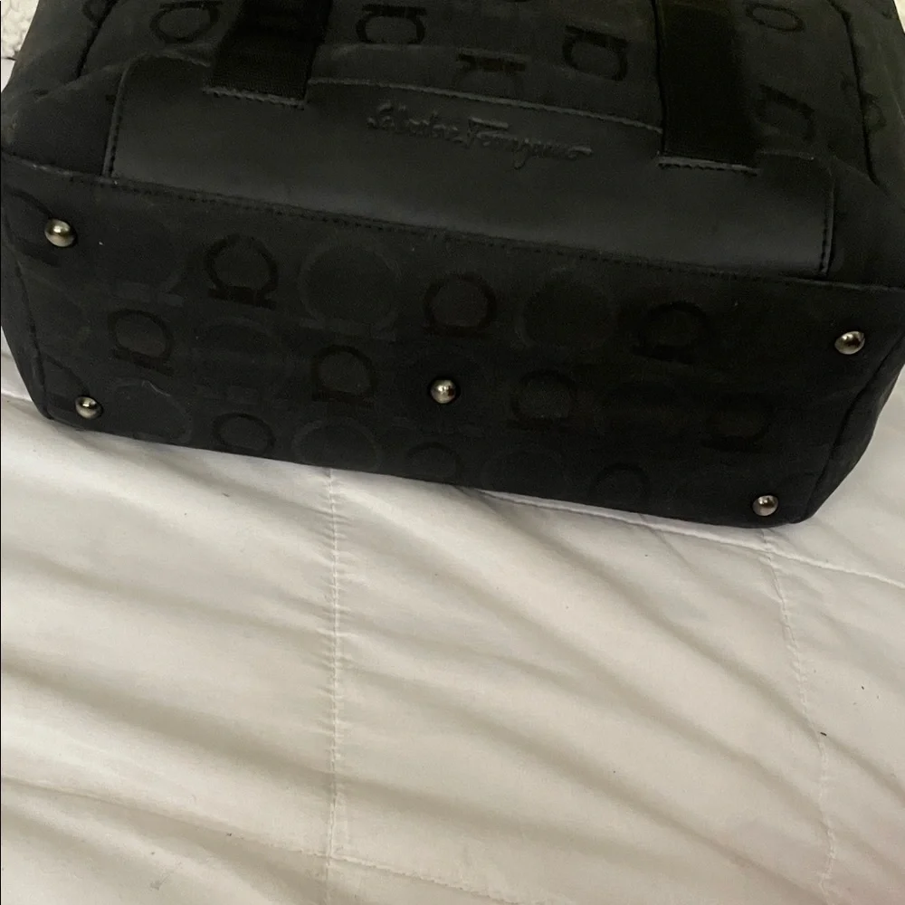 Salvatore Ferragamo Black Laptop Bag
